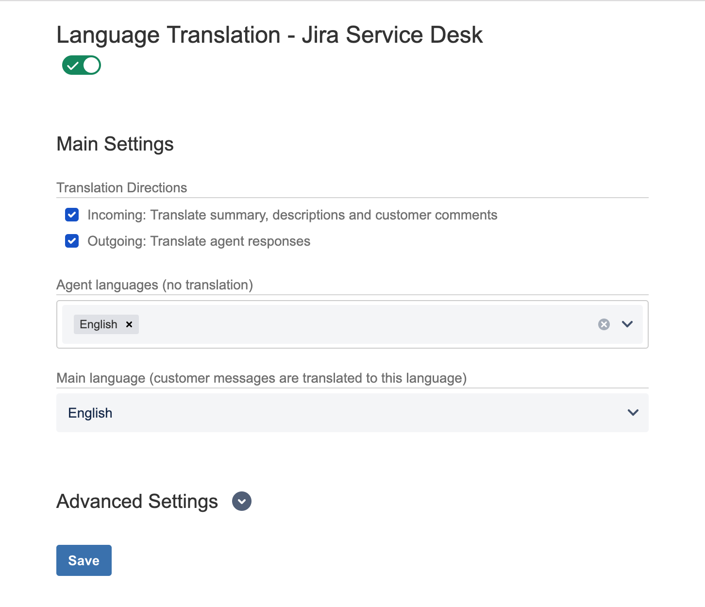 setting page selections