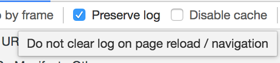Activate Preserve Log