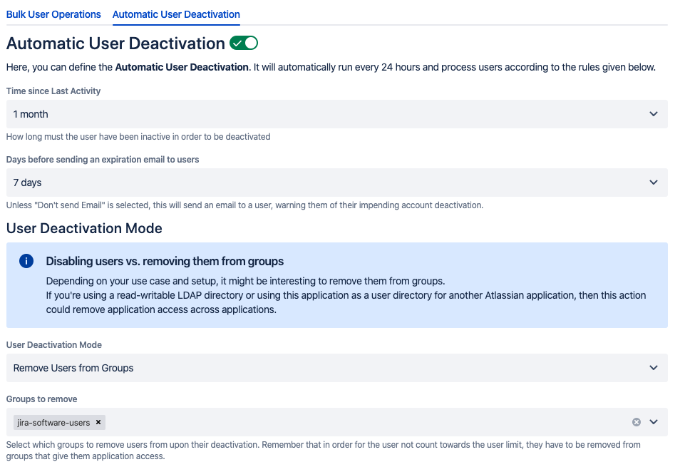 automatically deactivate user