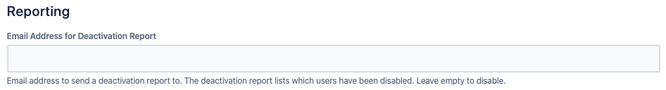 Email report of automatically deactivated users